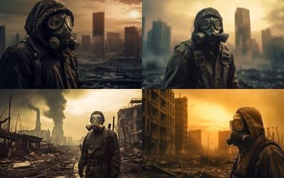Man with Gas Mask