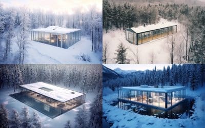 Snowy Forest Glass House
