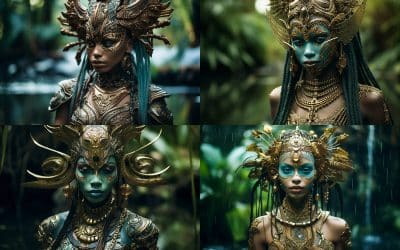 Intricate Costume in Rainforest