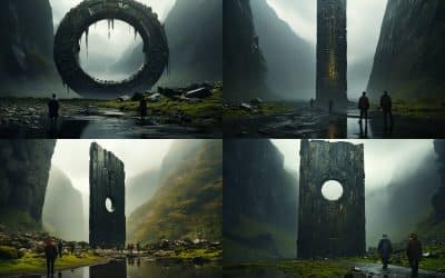Portal in the mountains